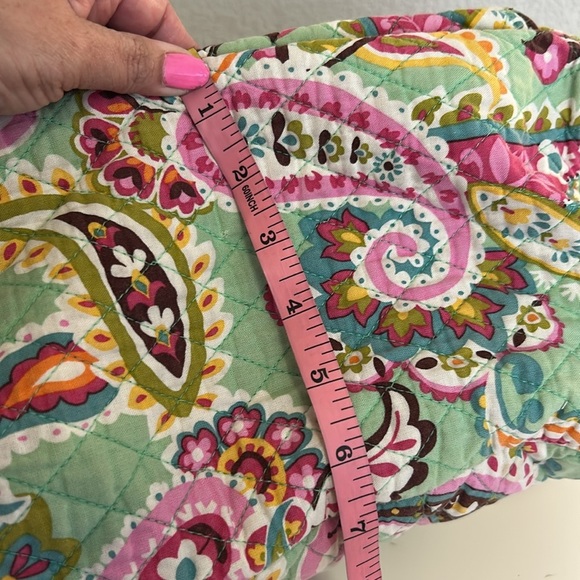 Vera Bradley Tutti Frutti Paisley Quilted Large Multiple Compartments Tote Bag - Picture 8 of 10